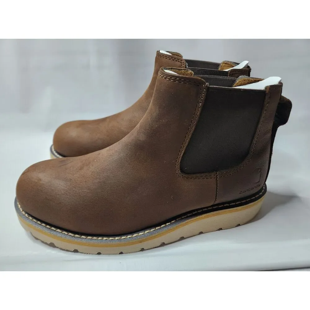 Carhartt Women’s Pull‑On Chelsea Wedge Boot Brown 8.5M